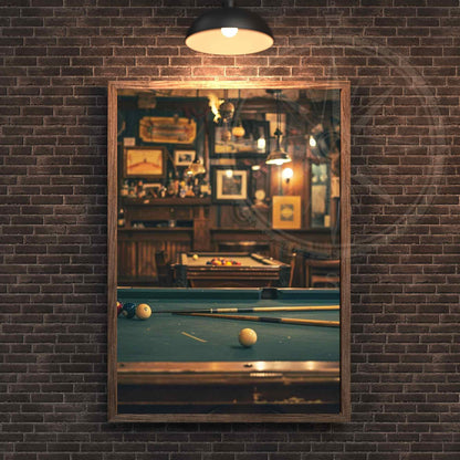 Affiche Billard - Affiche table de billard vintage - Affiche salle de jeux