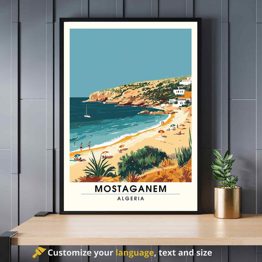 Affiche Mostaganem, Algérie | Affiche de voyage Algérie| Impression Mostaganem