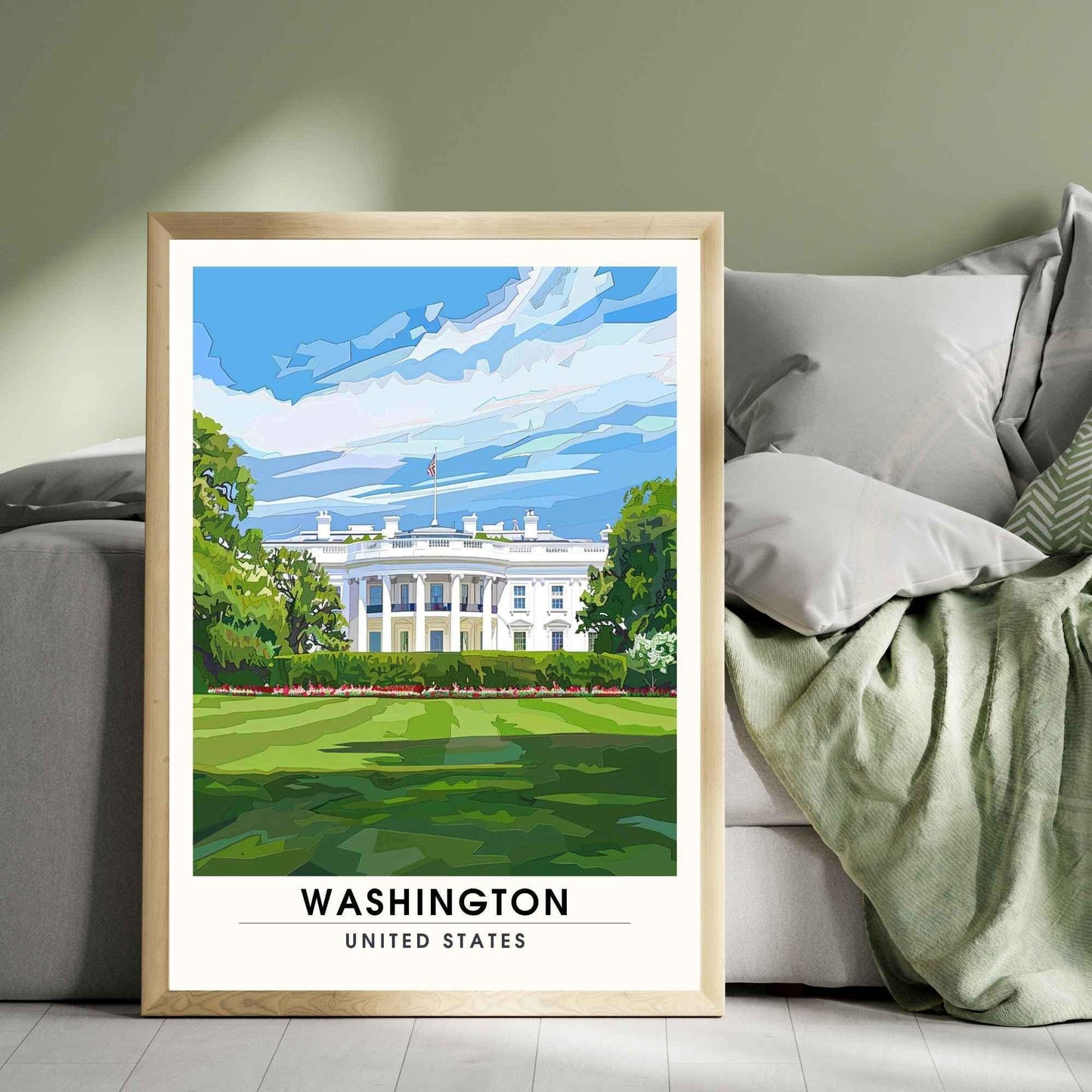 Affiche Washington | Impression Washington, USA - Maison Blanche