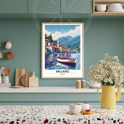 Affiche Bellano | Impression Bellano, italie | Affiche Lac de Côme