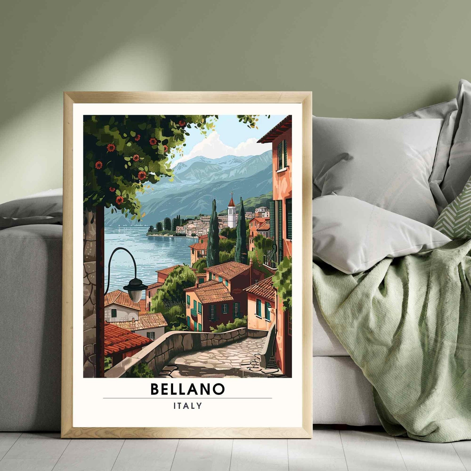 Affiche Bellano | Impression de voyage Bellano, Italie | Affiche Lac de Côme