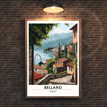 Affiche Bellano | Impression de voyage Bellano, Italie | Affiche Lac de Côme