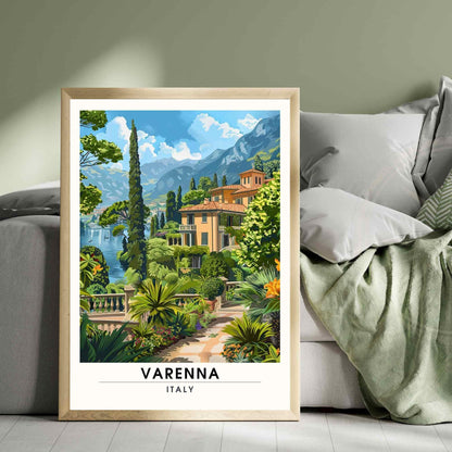 Affiche Varenna | Impression de voyage Varenna, Italie | Affiche Lac de Côme