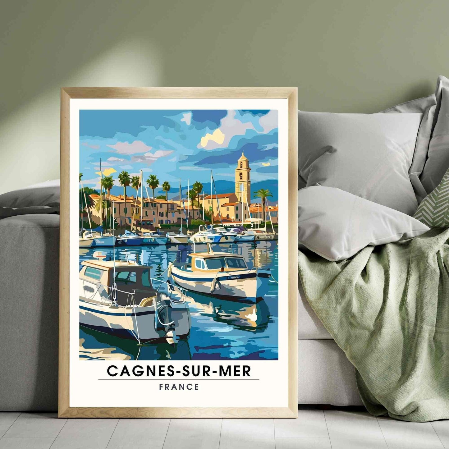 Affiche Cagnes-sur-Mer, France - Impression Cagnes-sur-Mer - Côte d'Azur