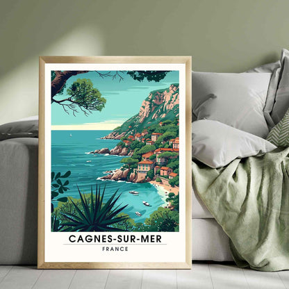 Affiche Cagnes-sur-Mer, France - Impression de voyage Cagnes-sur-Mer - impression Côte d'Azur