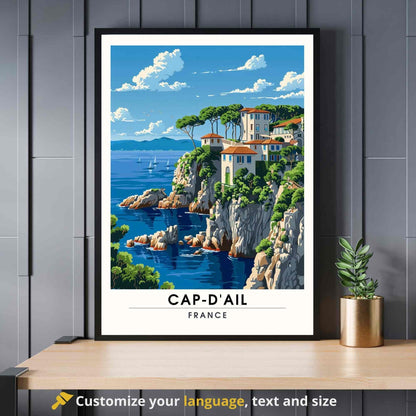 Affiche Cap-d'Ail , France - Impression Cap-d'Ail - Côte d'Azur