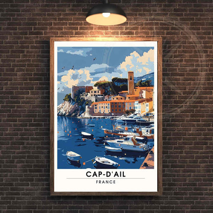 Affiche Cap-d'Ail , France - Impression Cap-d'Ail - Affiche Côte d'Azur