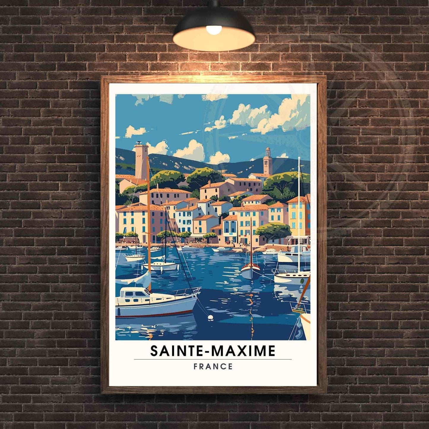 Affiche Sainte-Maxime, France - Impression de voyage Sainte-Maxime - Côte d'Azur