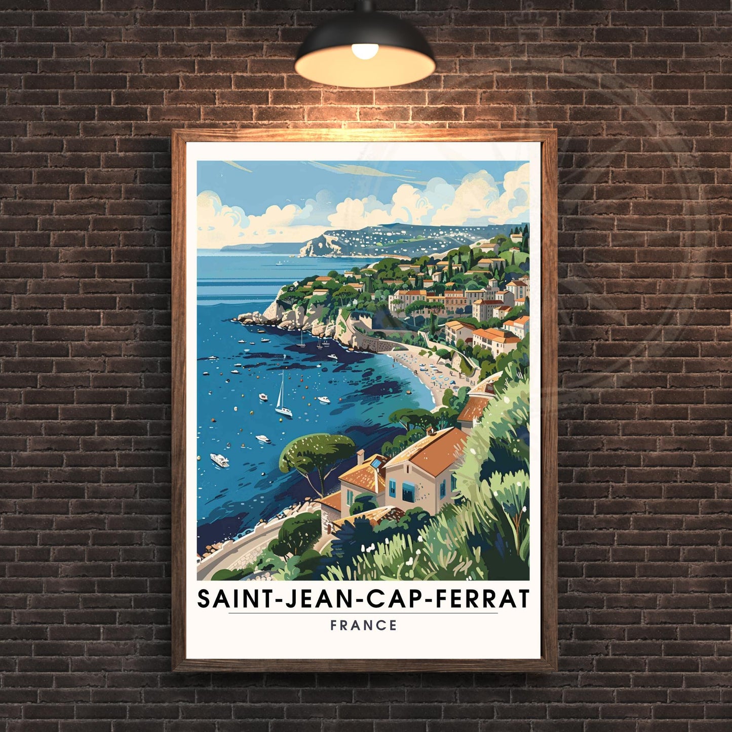 Affiche de voyage Saint-Jean-Cap-Ferrat, France - Impression Saint-Jean-Cap-Ferrat - Côte d'Azur