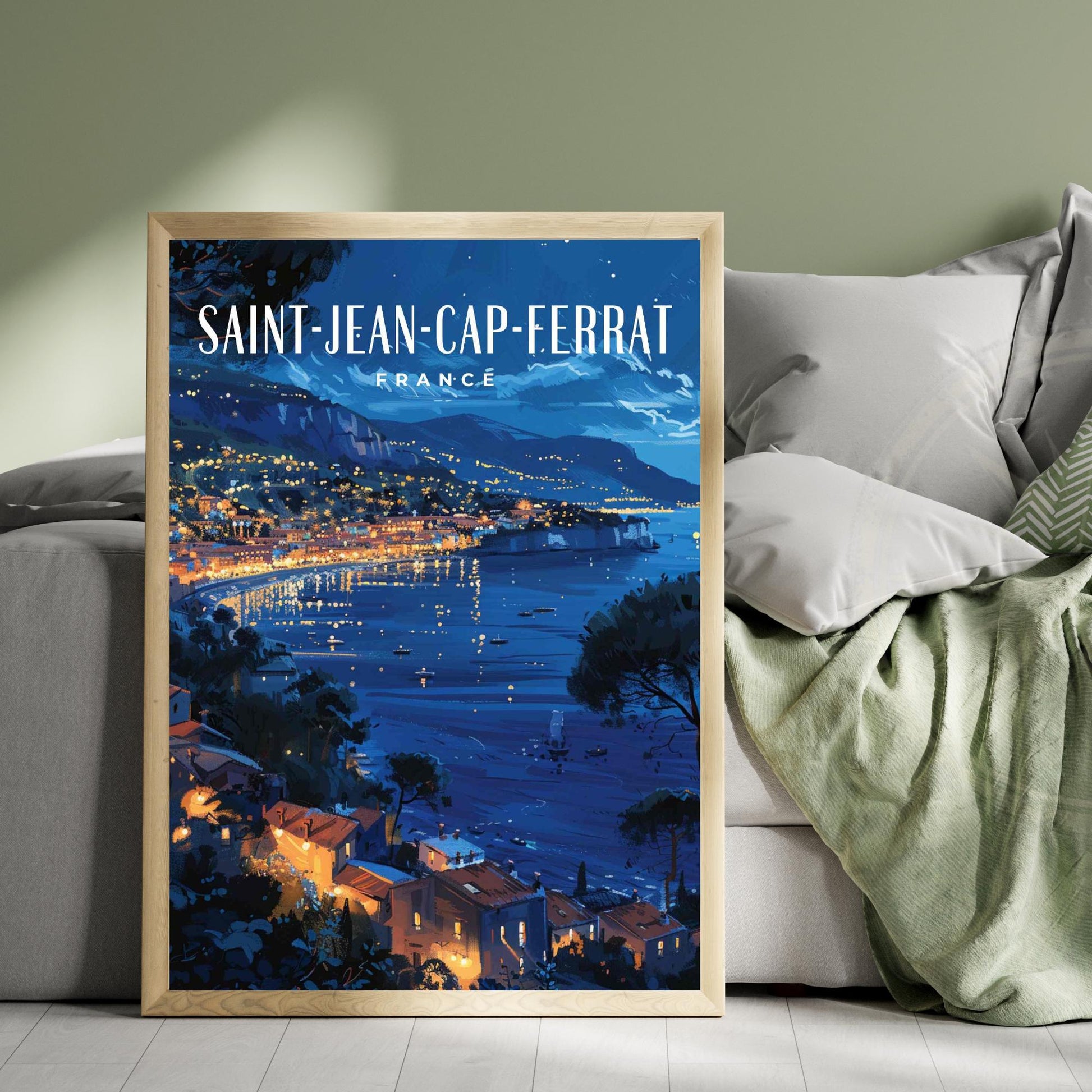 Affiche de voyage Saint-Jean-Cap-Ferrat, France - Impression Saint-Jean-Cap-Ferrat - affiche Côte d'Azur