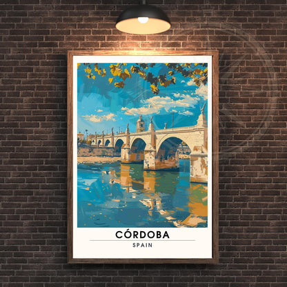 Affiche Cordoue | Impression Cordoue, Espagne | Impression de voyage Espagne - Pont romain de Cordoue