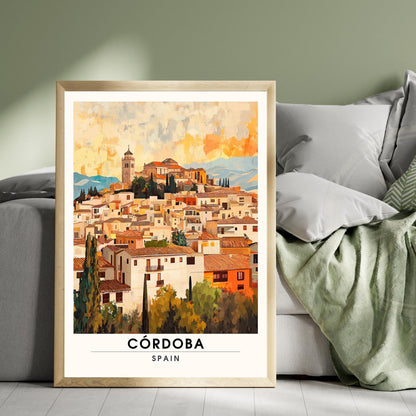 Affiche Cordoue | Impression Cordoue, Espagne | Impression de voyage Espagne - Vue de ciel