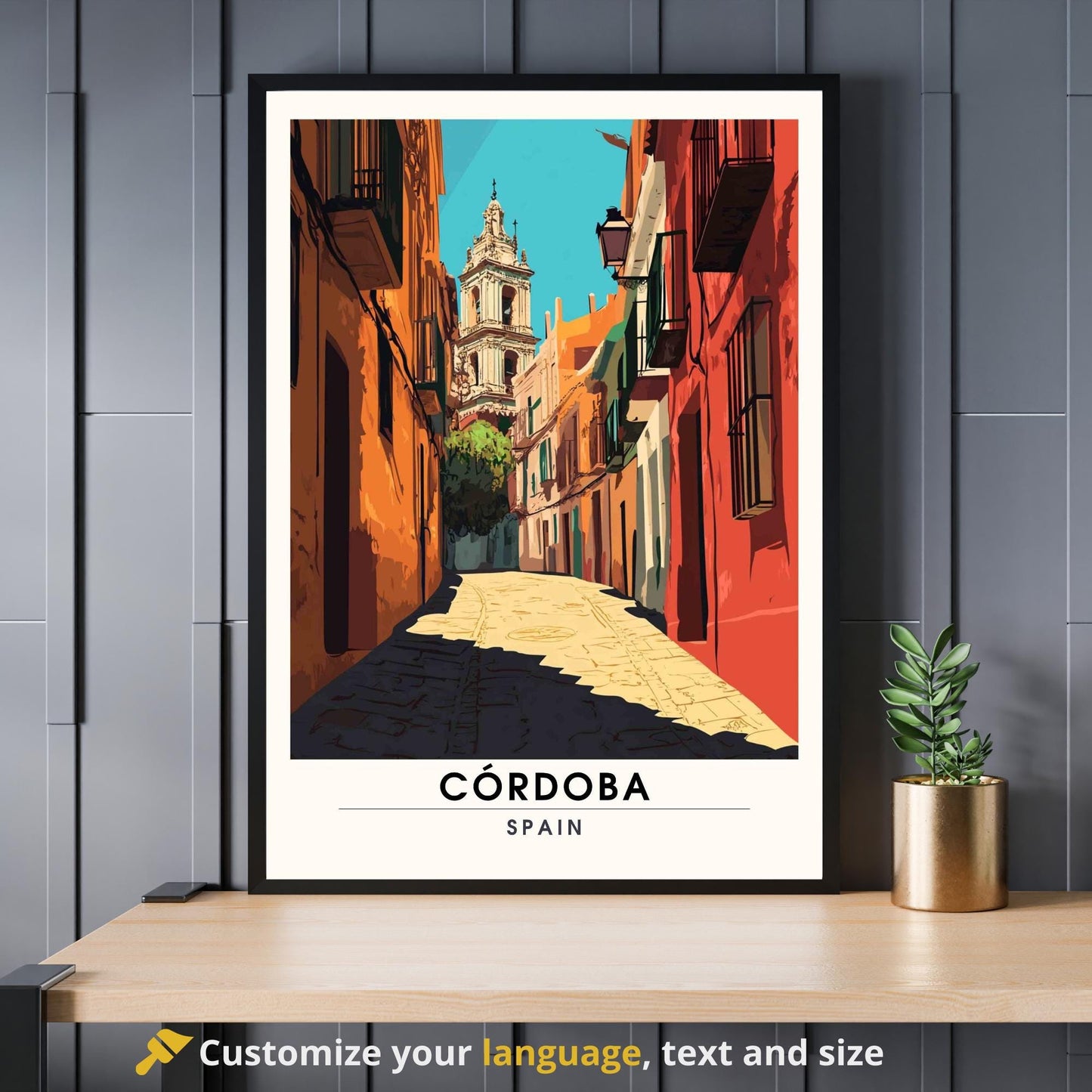 Affiche Cordoue | Impression Cordoue, Espagne | Impression de voyage Espagne - Rues de Cordoue