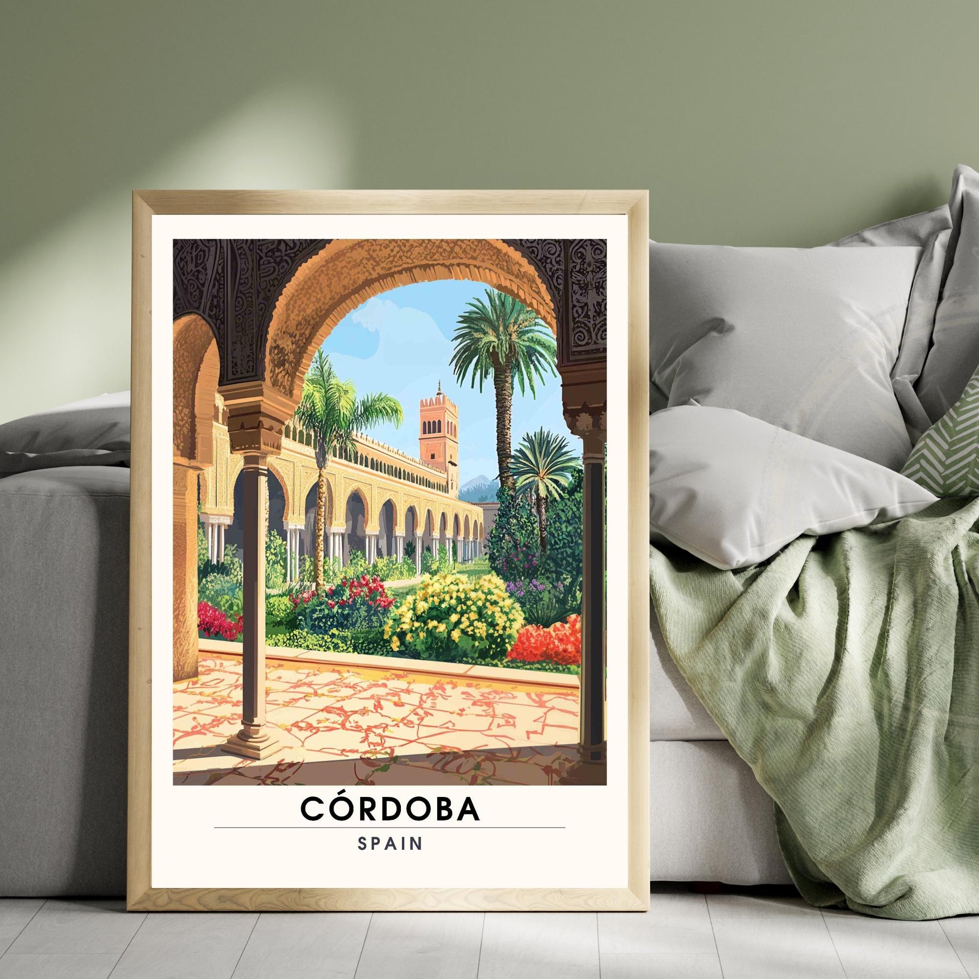 Affiche Cordoue | Impression Cordoue, Espagne | Impression de voyage Espagne - Alcázar de Cordoue