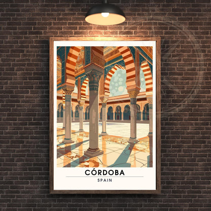 Affiche Cordoue | Impression Cordoue, Espagne | Impression de voyage Espagne - Mosquée cathédrale de Cordoue