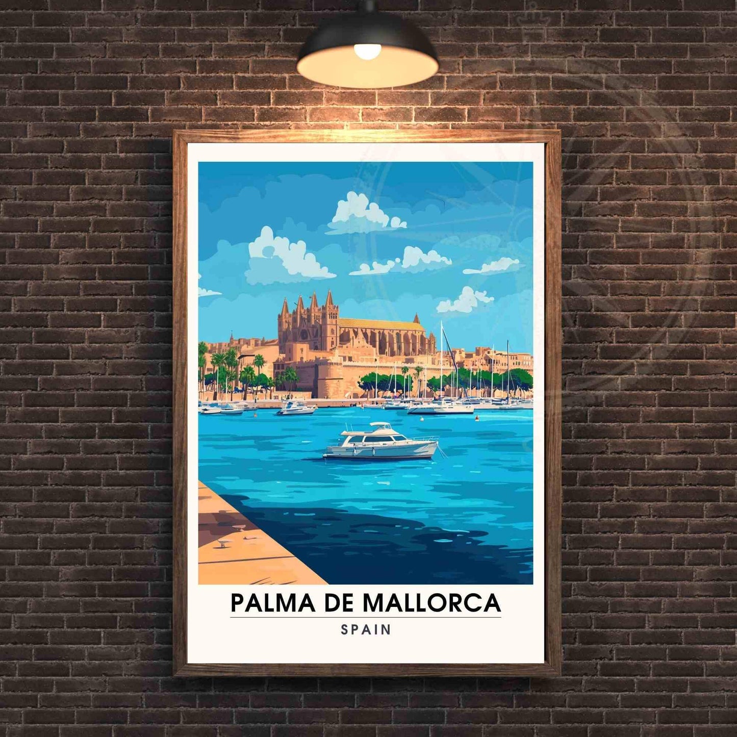 Affiche Palma de Majorque | Impression Palma de Majorque, Espagne - Affiche de voyage Majorque