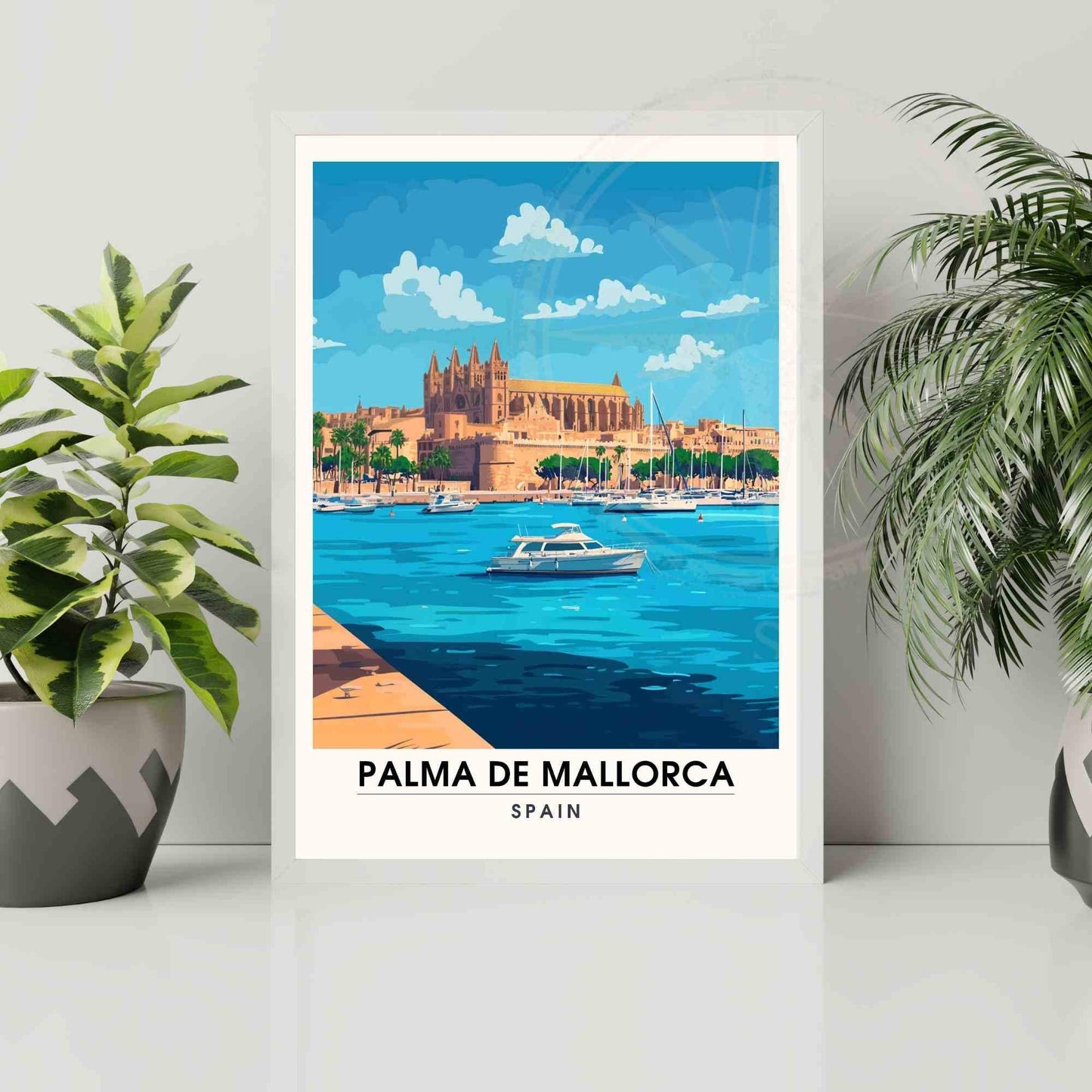 Affiche Palma de Majorque | Impression Palma de Majorque, Espagne - Affiche de voyage Majorque