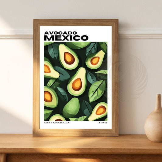 Kitchen poster | Mexico poster | Avocado poster | Travel souvenir | Gift idea | Mexico travel print