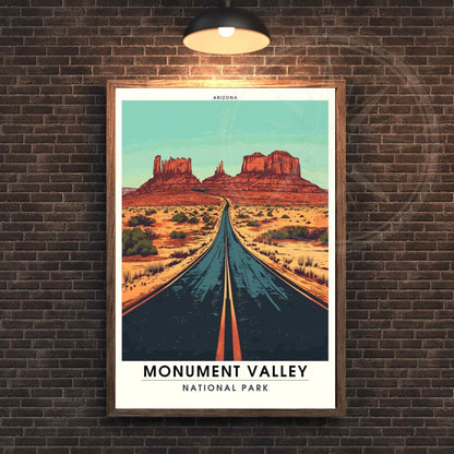 Impression Monument Valley | Affiche de voyage Monument Valley, Arizona