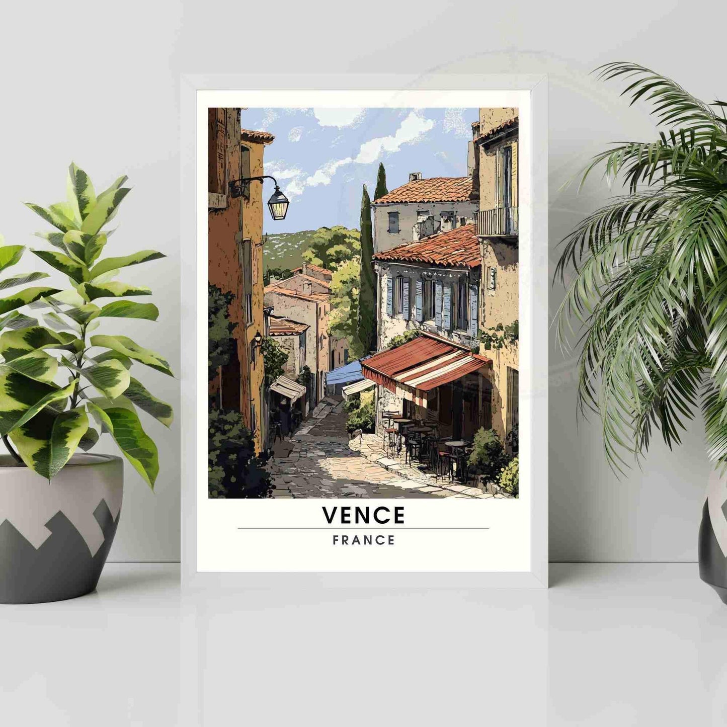 Affiche Vence - Impression de voyage Vence - Alpes-Maritimes, France