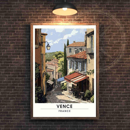 Affiche Vence - Impression de voyage Vence - Alpes-Maritimes, France