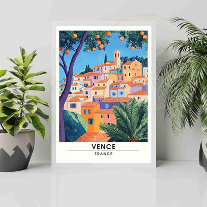 Affiche Vence - Impression Vence - Alpes-Maritimes, France