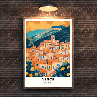 Affiche Vence - Impression Vence - affiche Alpes-Maritimes - Souvenirs France