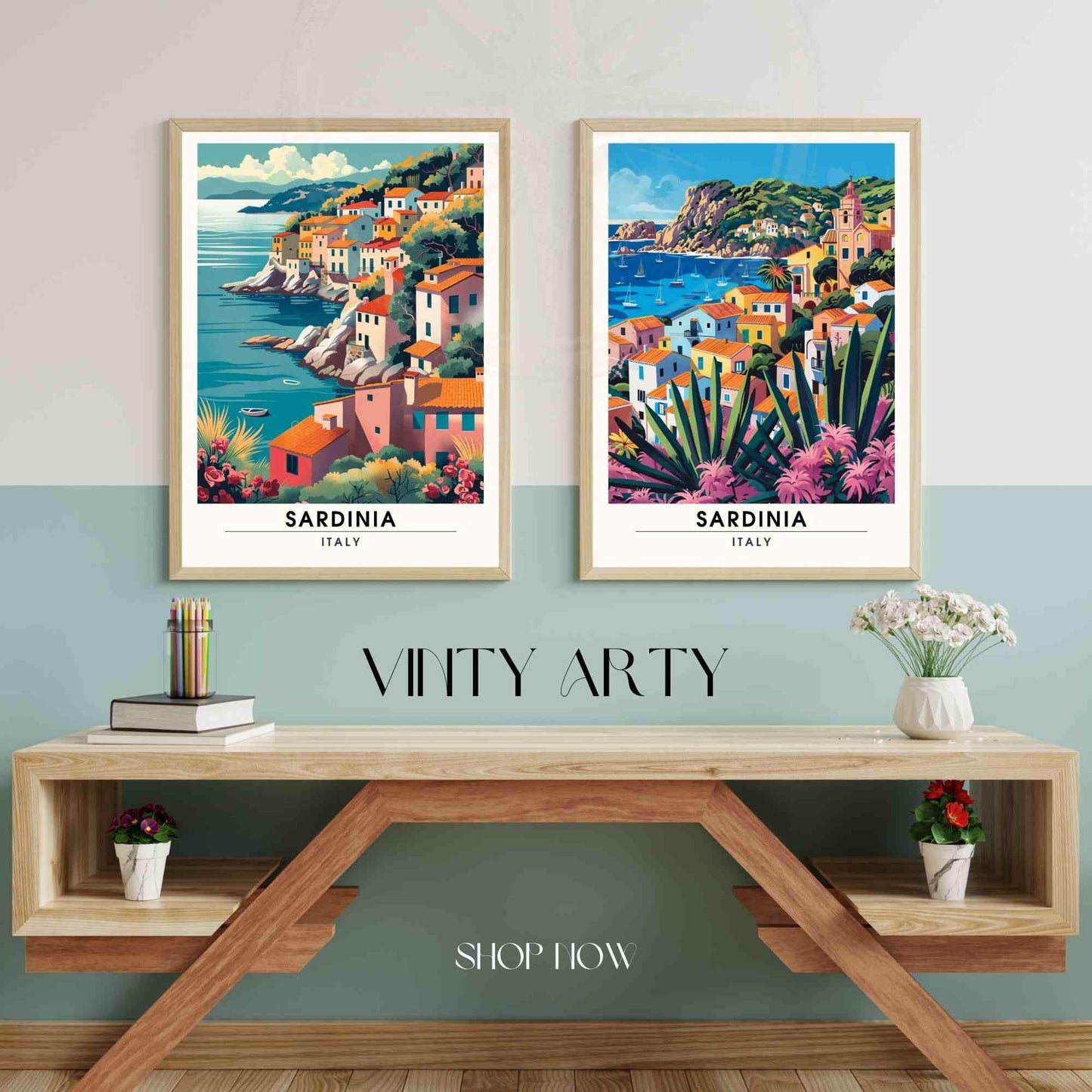 Affiche Sardaigne | Impression Sardaigne, Italie | Impression de voyage Italie