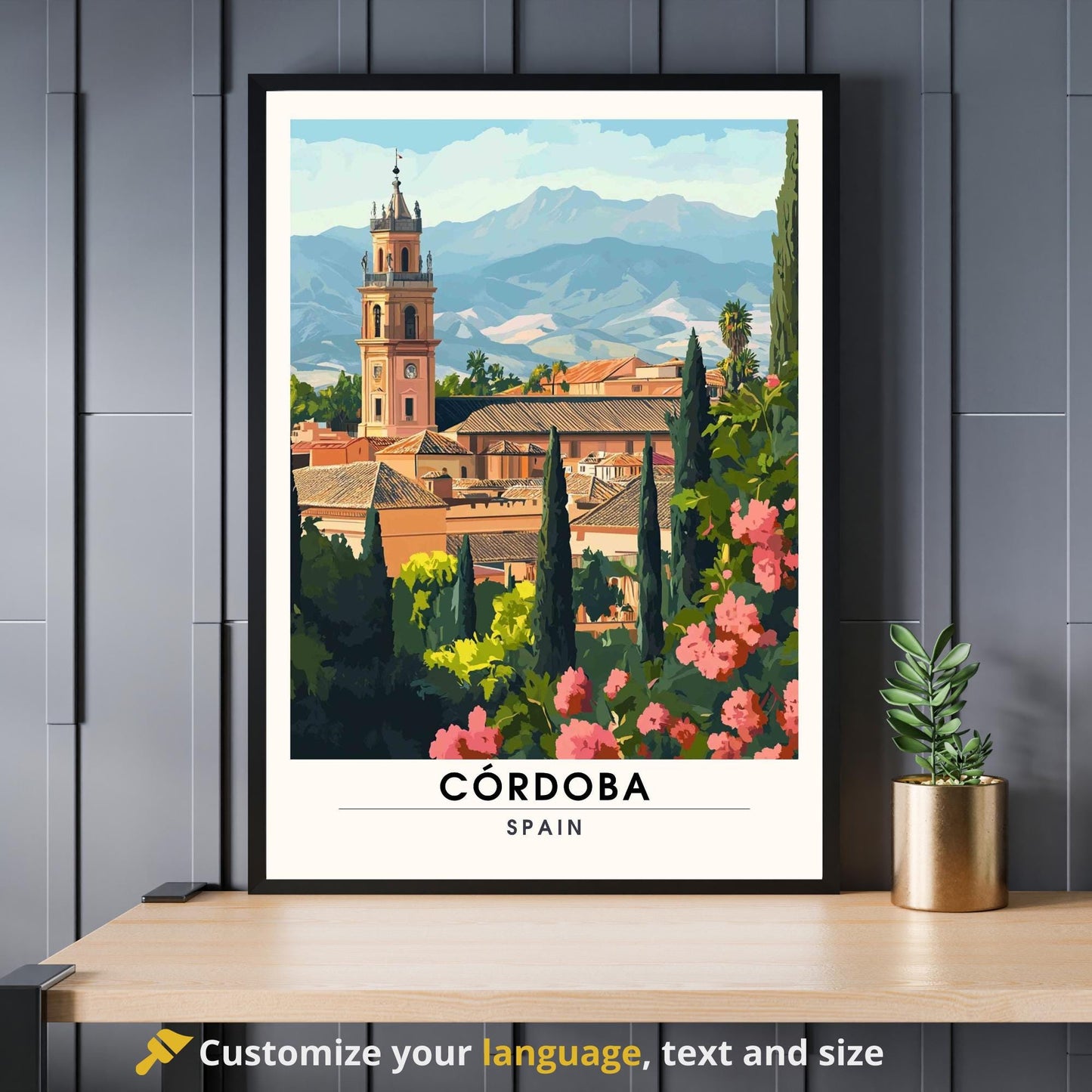 Affiche Cordoue | Impression Cordoue, Espagne | Impression de voyage Espagne