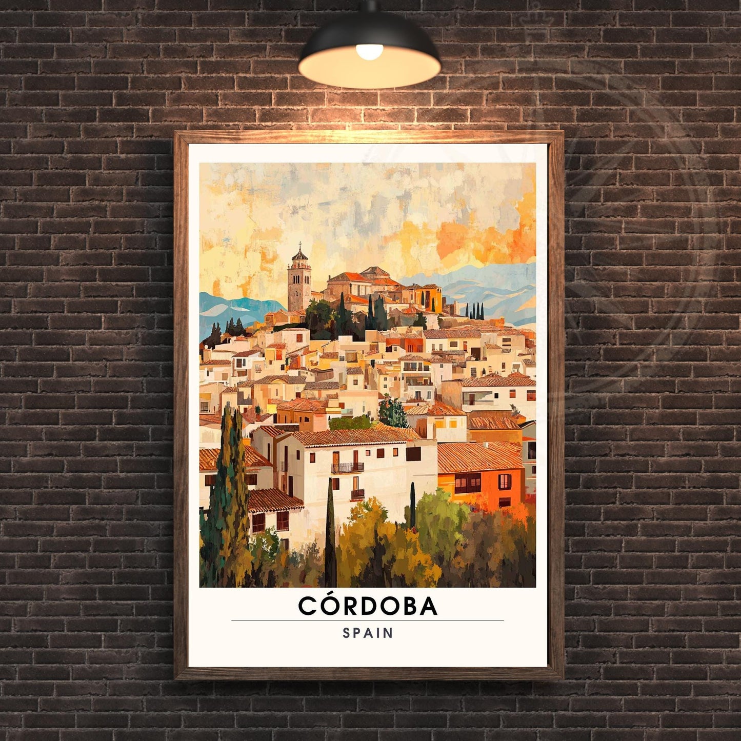 Affiche Cordoue | Impression Cordoue, Espagne | Impression de voyage Espagne - Vue de ciel