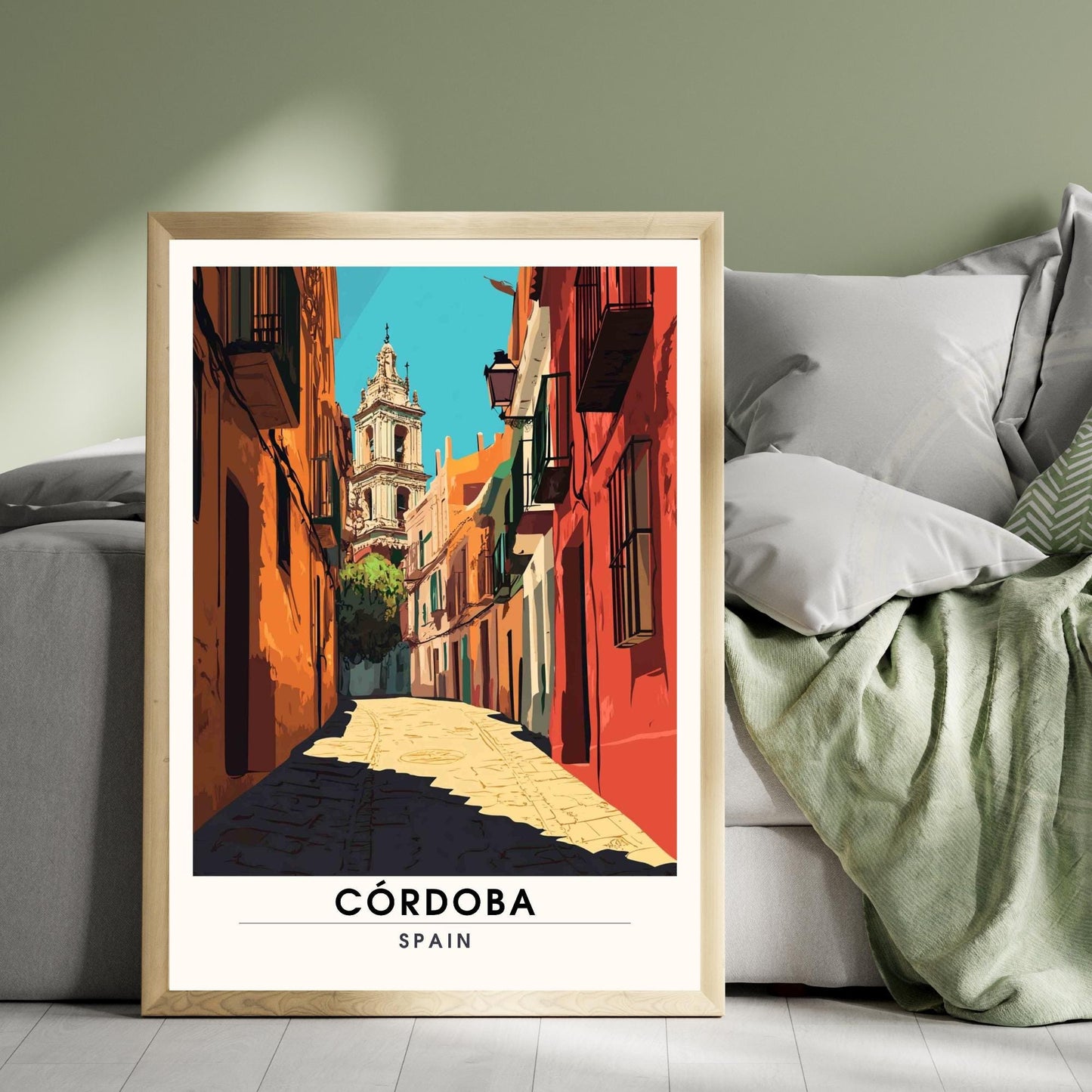 Affiche Cordoue | Impression Cordoue, Espagne | Impression de voyage Espagne - Rues de Cordoue