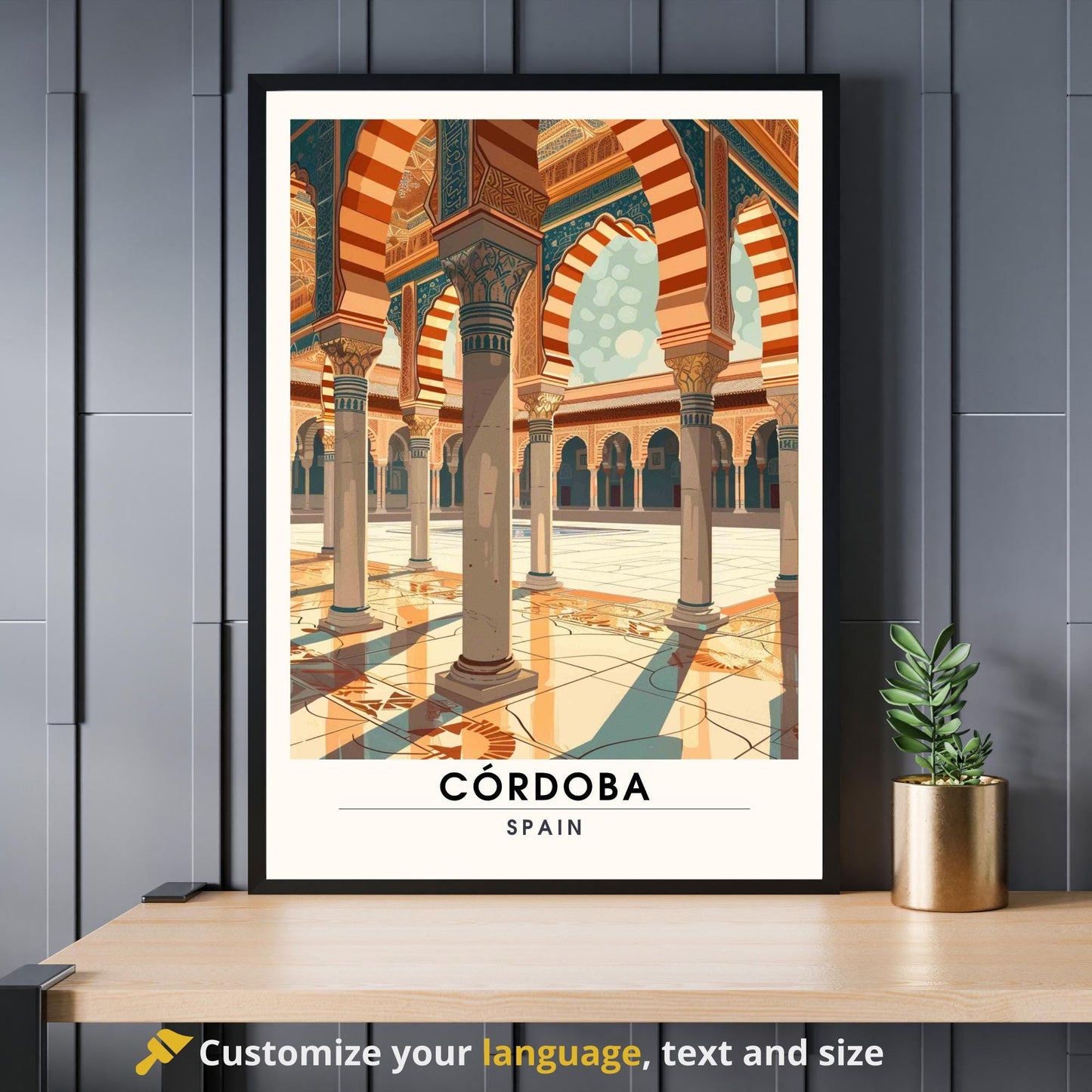 Affiche Cordoue | Impression Cordoue, Espagne | Impression de voyage Espagne - Mosquée cathédrale de Cordoue