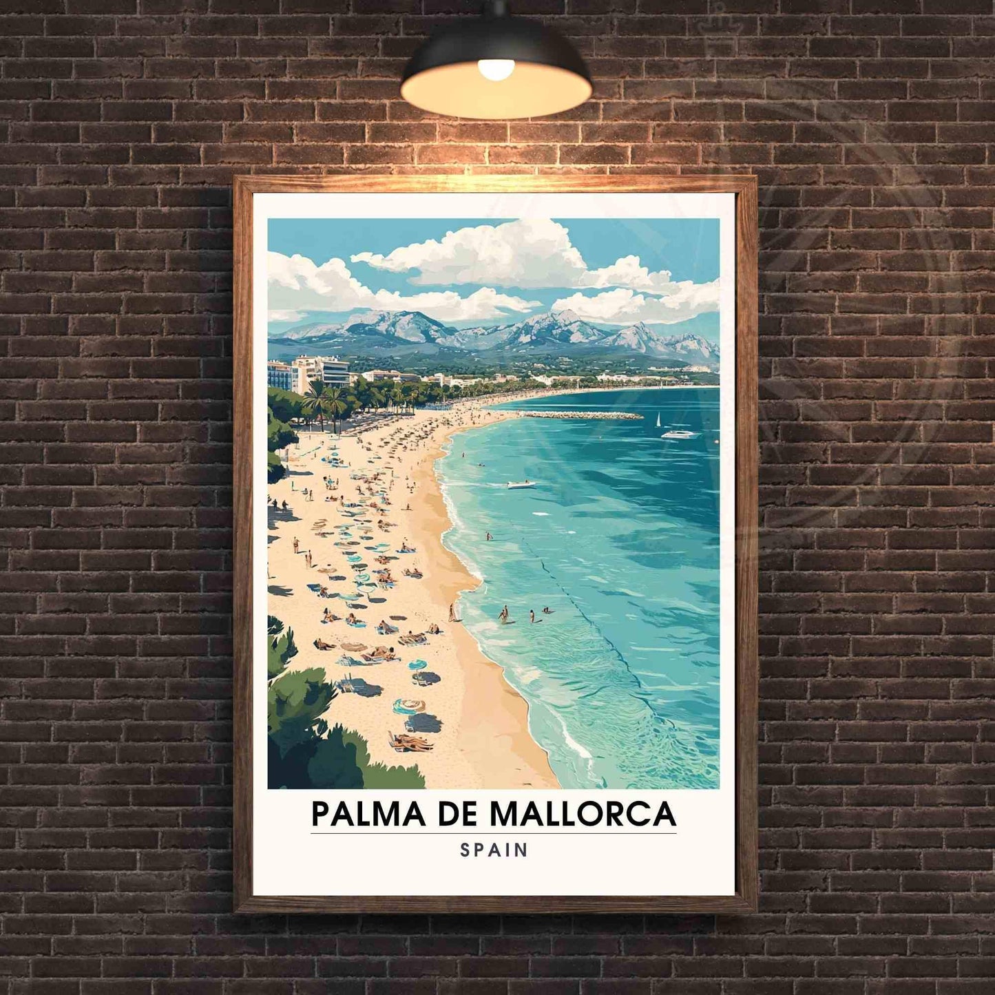 Affiche Palma de Majorque | Impression de voyage Palma de Majorque, Espagne - Affiche Majorque