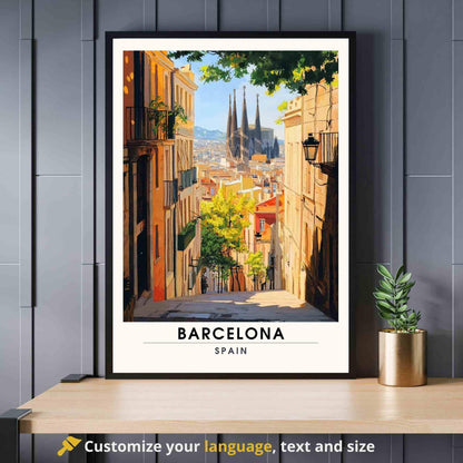 Affiche Barcelone | Impression Barcelone, Espagne - Sagrada Família