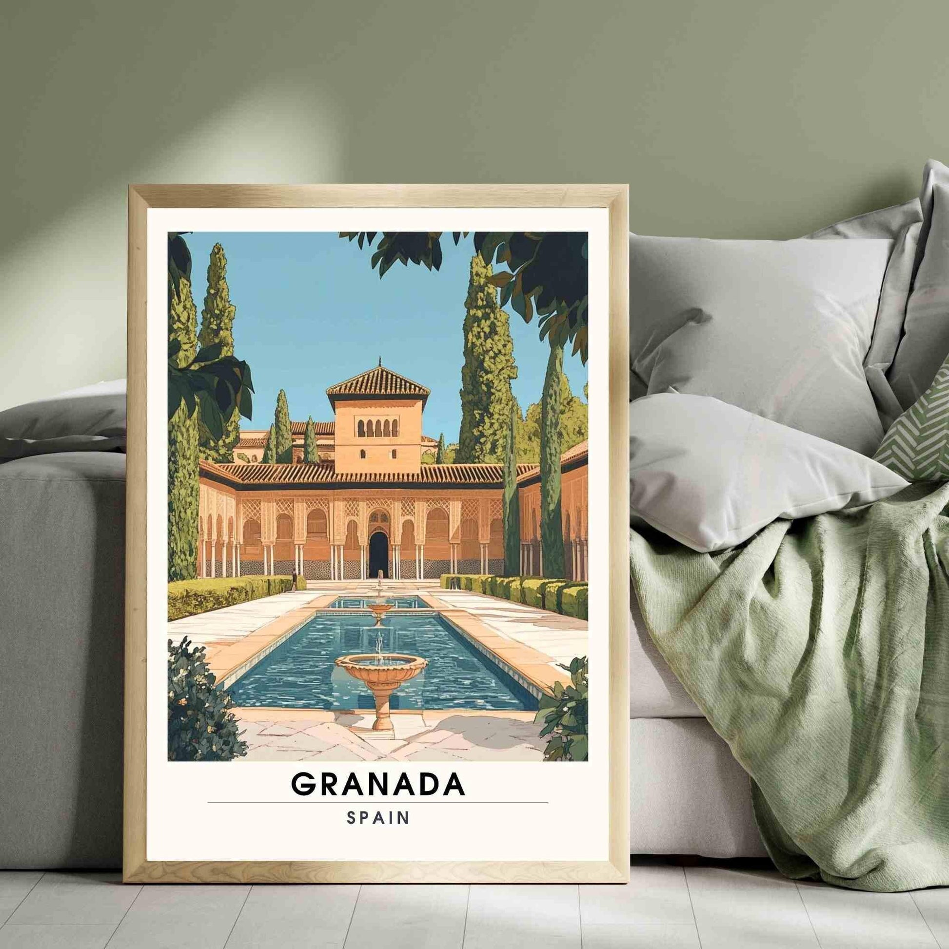 Affiche Grenade | Impression Grenade, Espagne - Affiche Alhambra