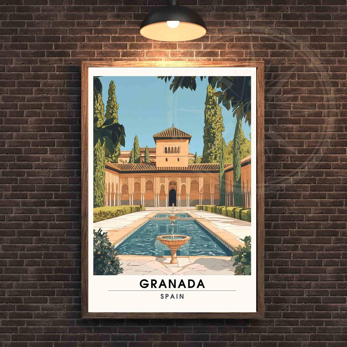 Affiche Grenade | Impression Grenade, Espagne - Affiche Alhambra