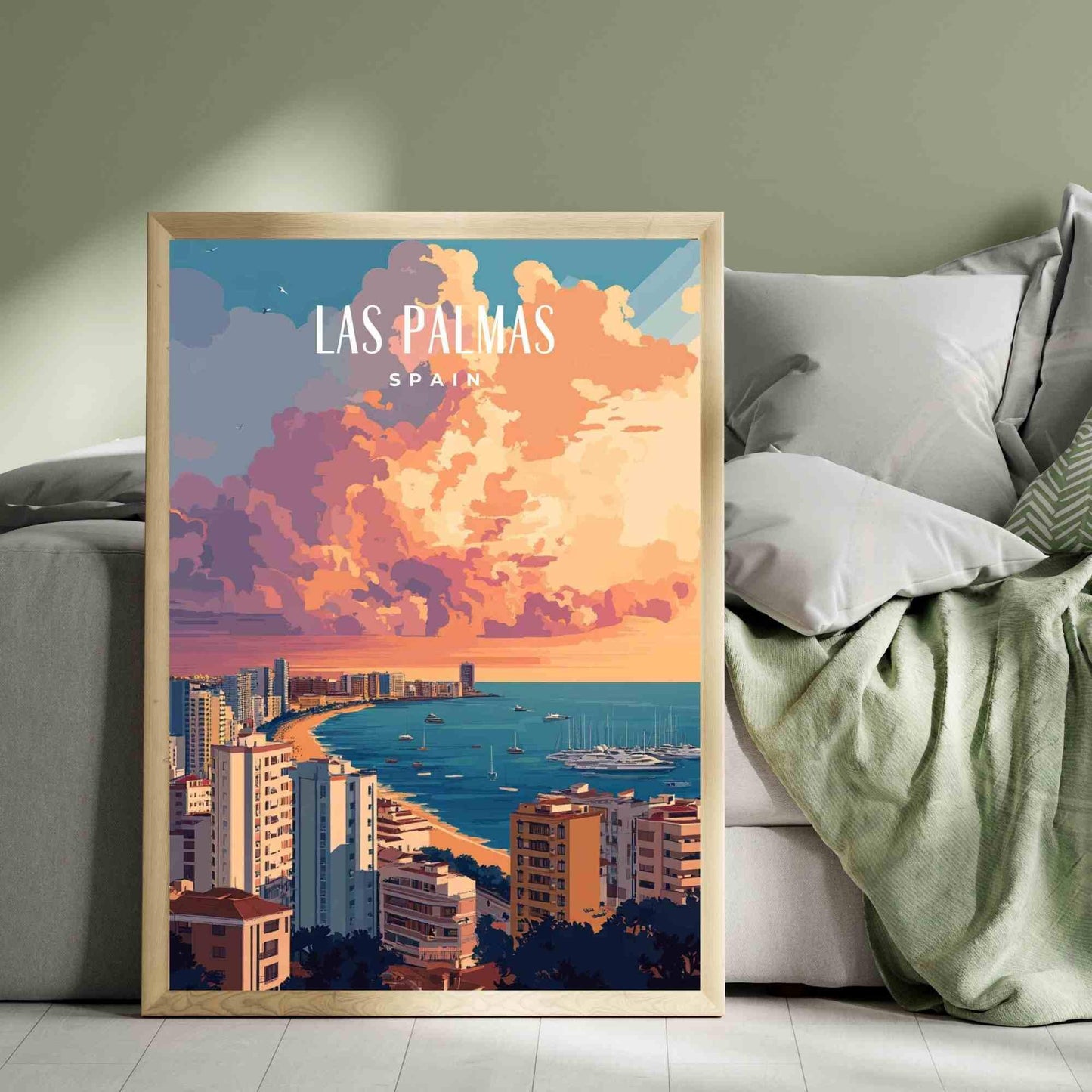 Affiche Las Palmas | Impression Las Palmas au coucher de soleil