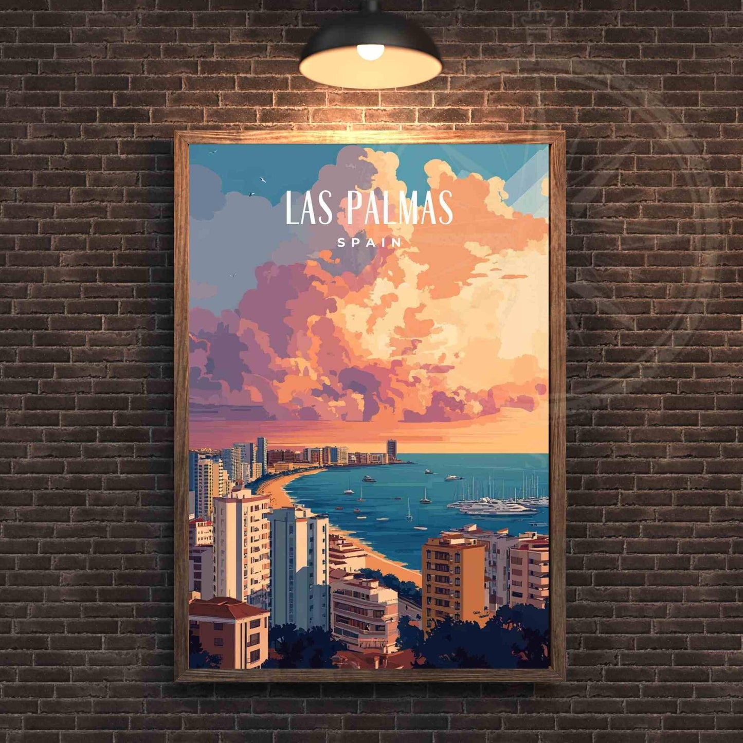 Affiche Las Palmas | Impression Las Palmas au coucher de soleil