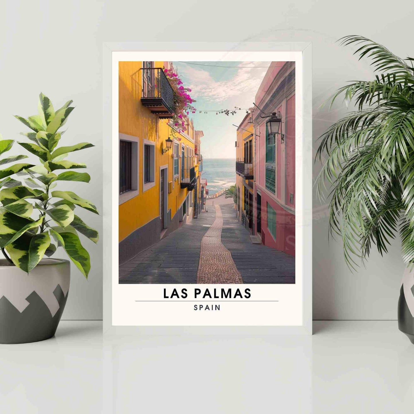 Affiche Las Palmas | Impression Las Palmas vue sur mer