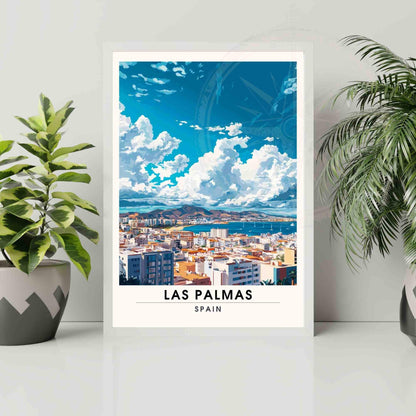 Affiche Las Palmas | Impression Las Palmas vue de ciel