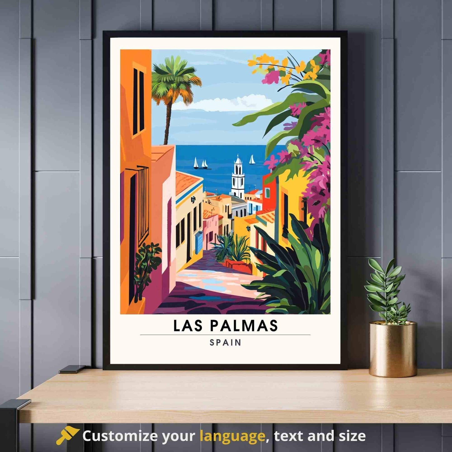 Las Palmas travel poster