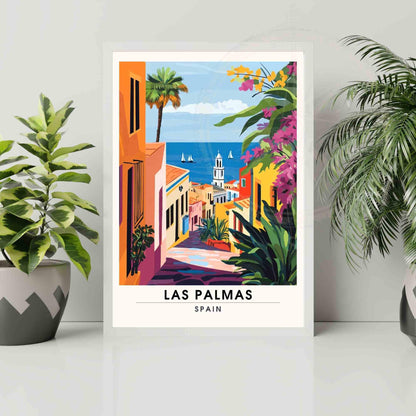 Affiche Las Palmas | Impression Las Palmas - Vue depuis les rue de la ville