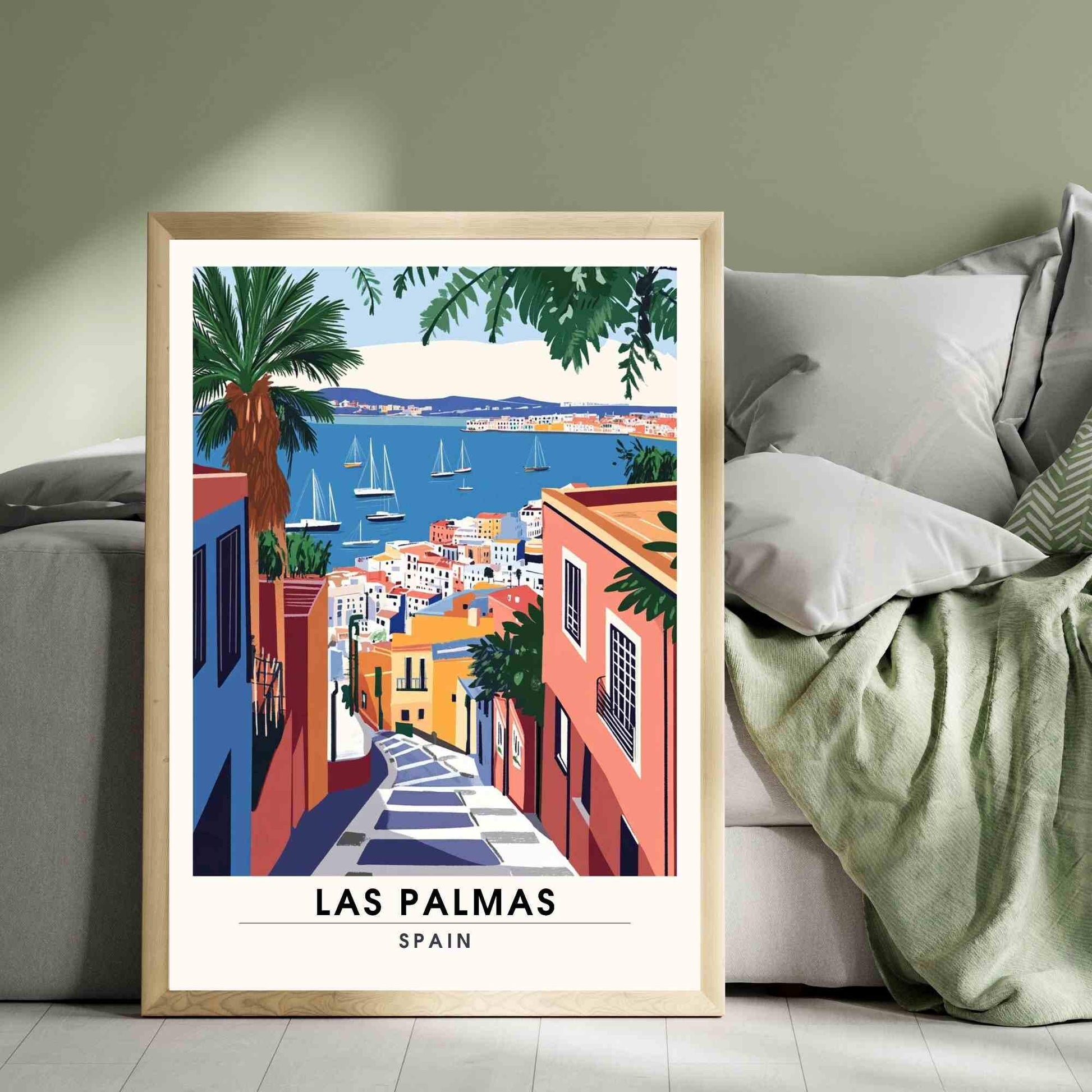 Affiche Las Palmas | Impression Las Palmas - Vue depuis les rue de la ville