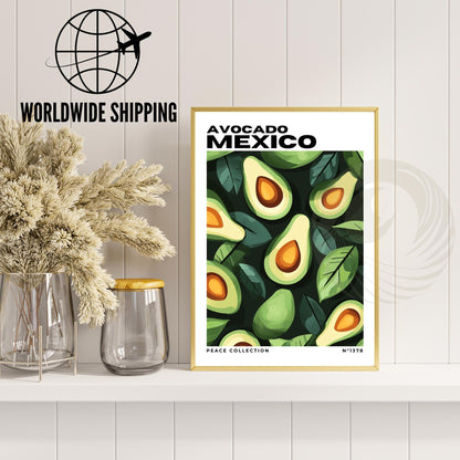 Kitchen poster | Mexico poster | Avocado poster | Travel souvenir | Gift idea | Mexico travel print