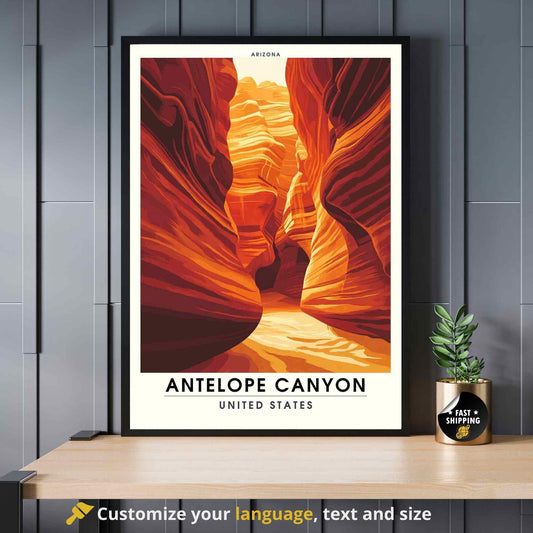 Impression Antelope Canyon | Affiche de voyage Antelope Canyon, Arizona