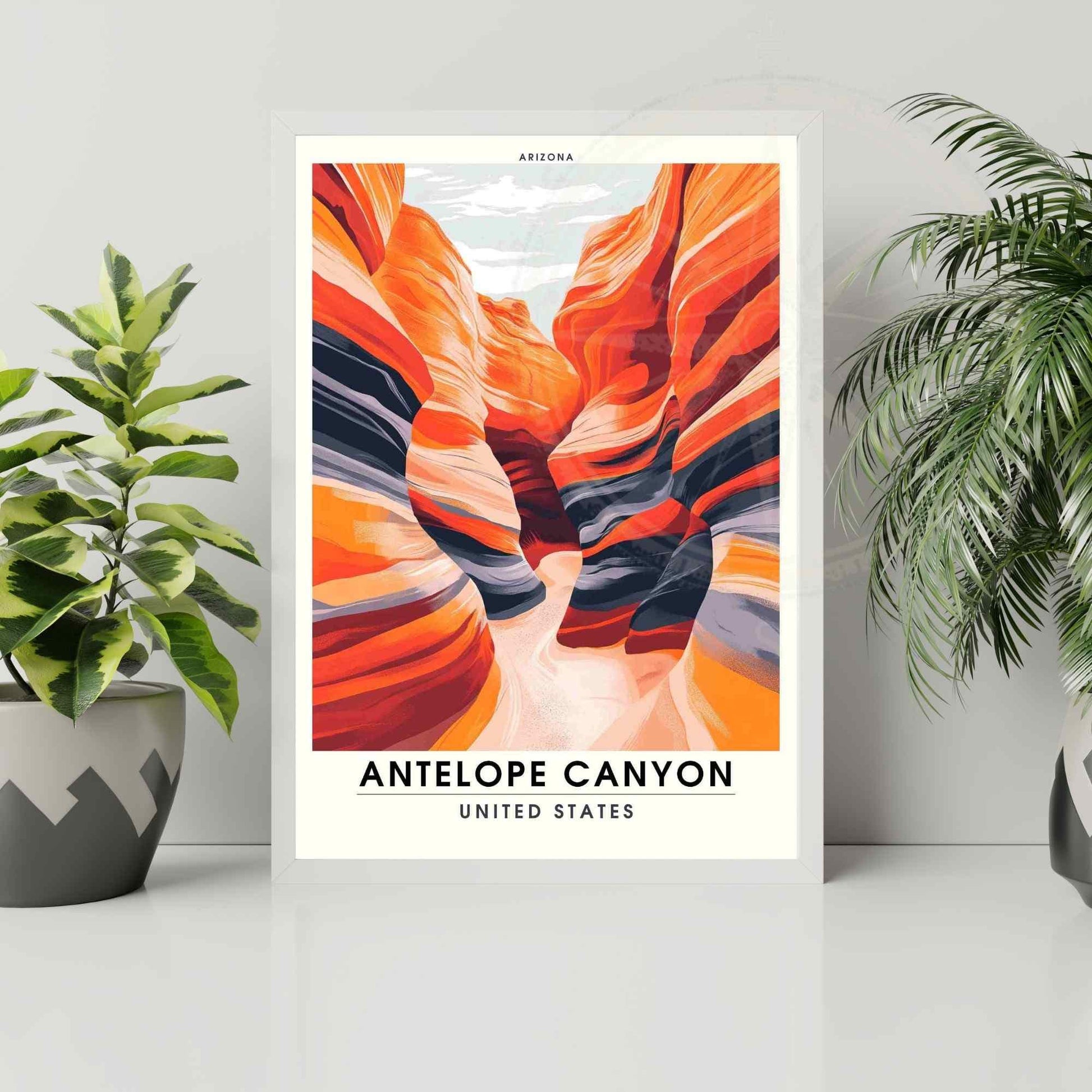 Impression Antelope Canyon | Affiche de voyage Antelope Canyon, Arizona USA