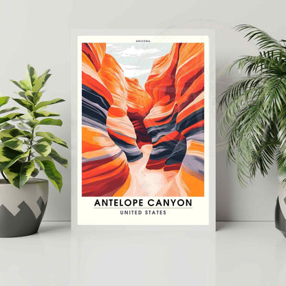 Impression Antelope Canyon | Affiche de voyage Antelope Canyon, Arizona USA