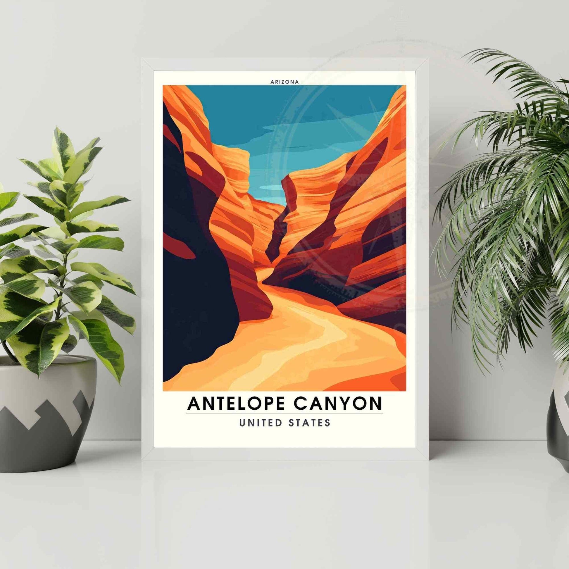 Impression Antelope Canyon | Affiche de voyage Antelope Canyon, Arizona