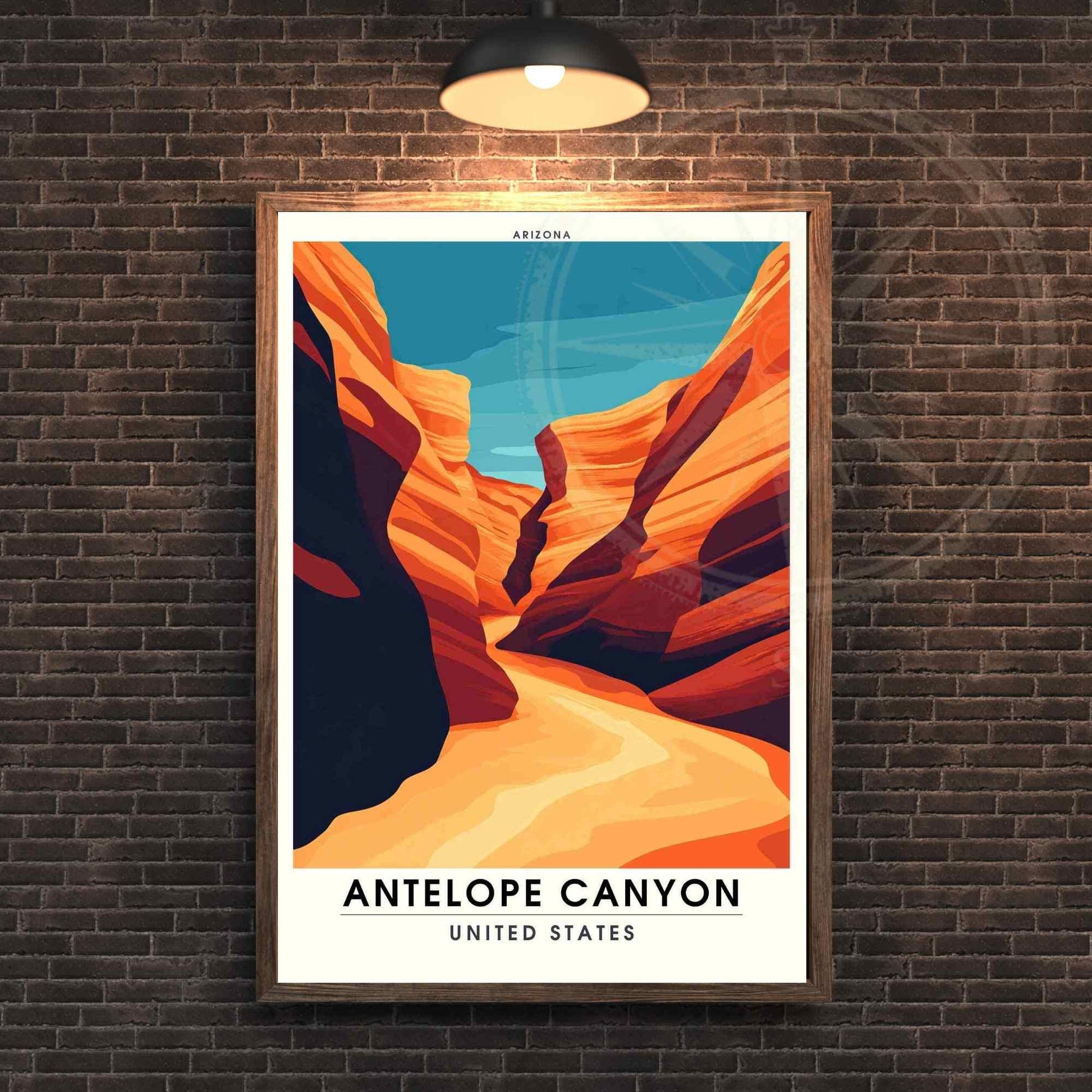 Impression Antelope Canyon | Affiche de voyage Antelope Canyon, Arizona