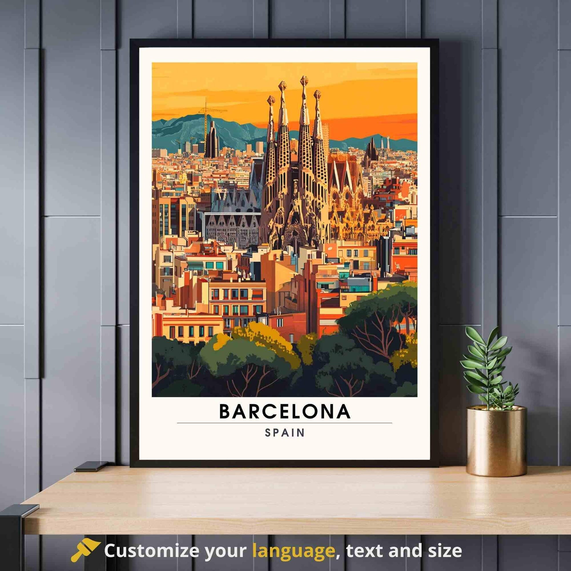 Affiche Barcelone | Impression Barcelone, Espagne